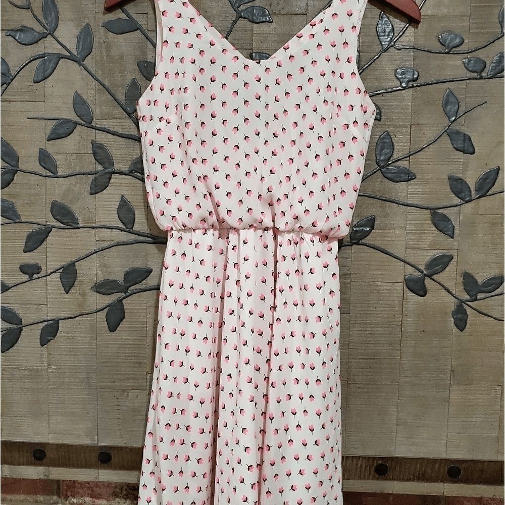 LUSH Dress With Pink Tulips  Size XS